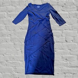 Neon Buddha Deep Blue Long Sleeve Dress XS